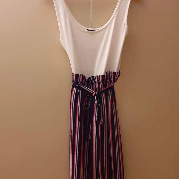 Francesca's Collections Pants - *HP* Striped Tank-Style Jumpsuit
